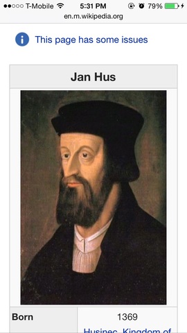 John jus burned at the stake