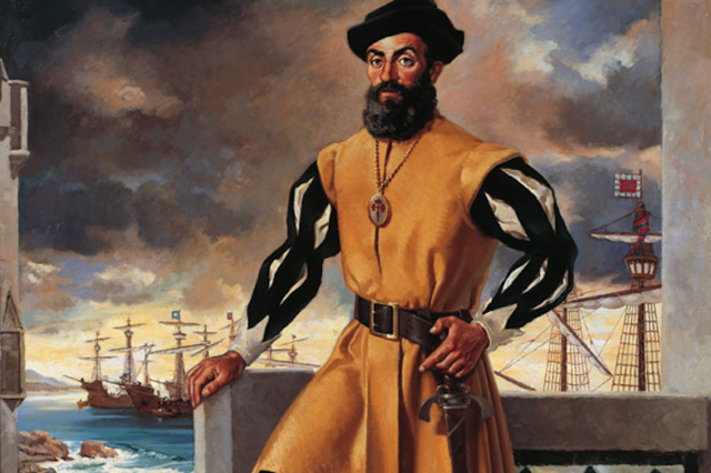 Magellan starts his "around the world" trip