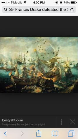 Sir Francis Drake defeated the Spanish Armada