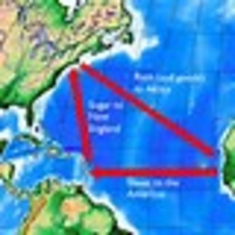 Slaves were shipped along the Middle Passage of Triangular Trade