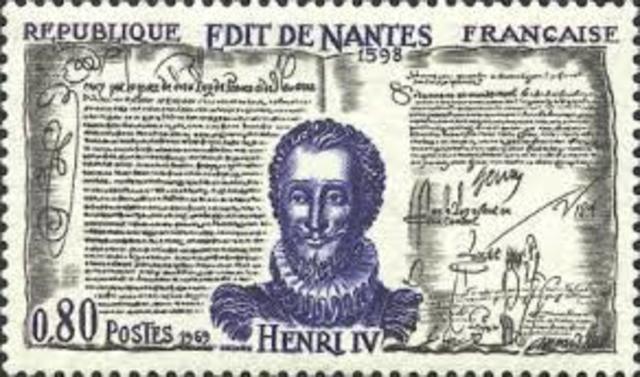 Henry IV issused the Edict of Nantes