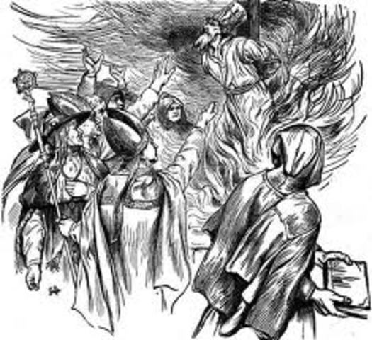 Jan Huss was burned at the stake for being a heretic