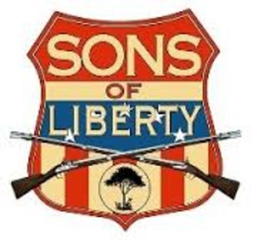 The group of Sons of liberty were formed in many towns.
