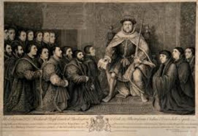 Henry VIII founds Anglican Church