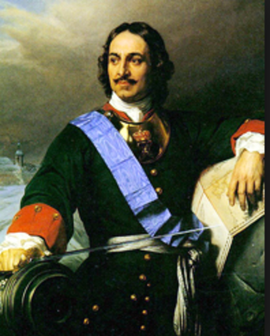 Peter I (the great) becomes Czar