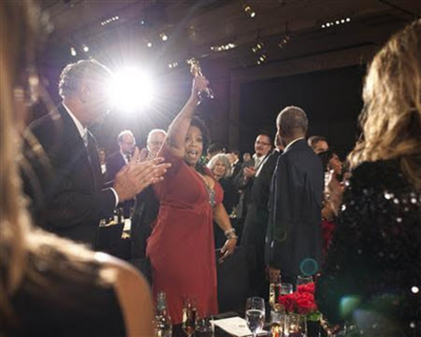 Oprah Winfrey receives "unimaginable" Oscar