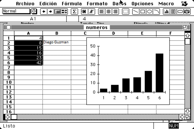 CAMBIOS EN LAS BASES DE DATOS:(Microsoft Excel 3.0)