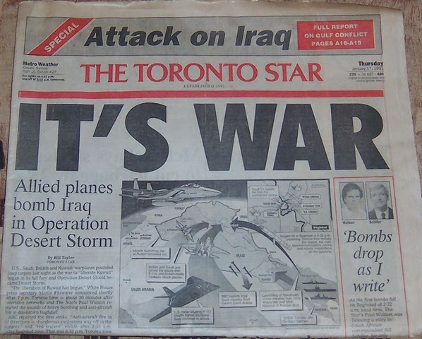 Desert Storm starts.