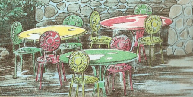 Sunburst Style Chairs Photographed