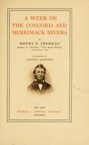 Thoreau's first novel "A Week on the Concord in Merrimack Rivers"