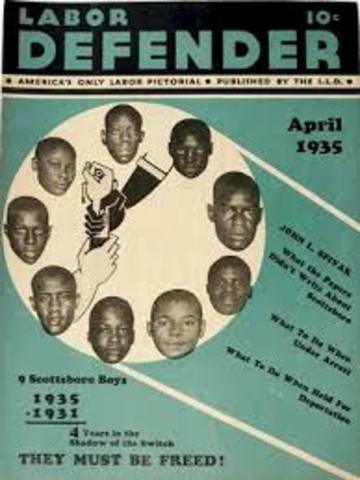 The Scottsboro defense committee is organized