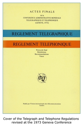 1ª World Administrative Telegraph and Telephone Conference (Geneva, Switzerland)