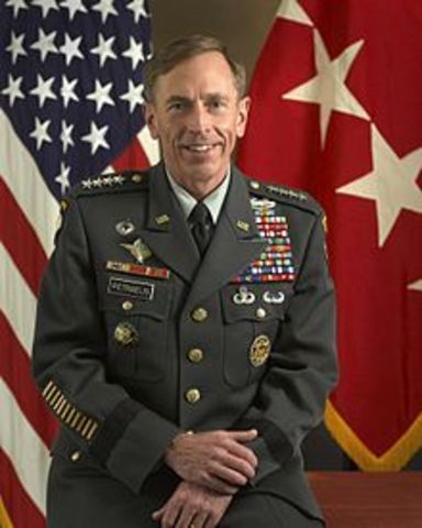 General Petraeus Is  Given Control U.S Central Command