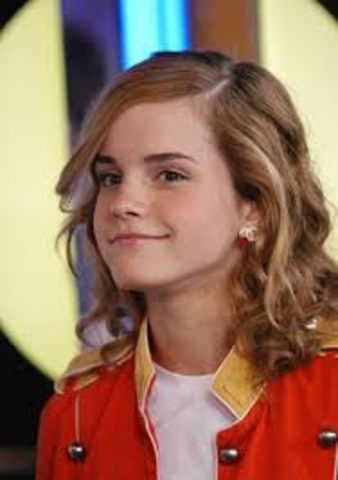 She plays Hermione in the movie Harry Potter saga (the first film was released in 2001)
