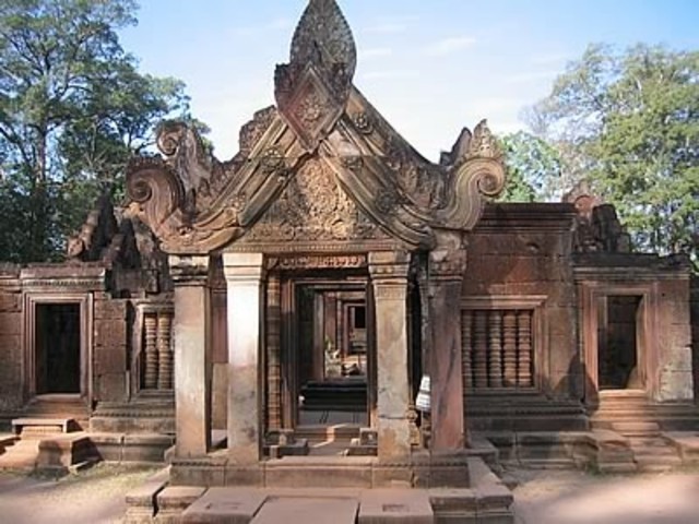 The Banteay Srei Temple.