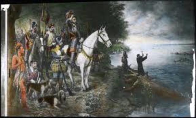 Hernando De Soto discovers Mississippi River