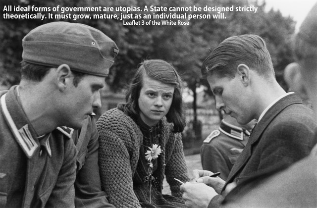 Senden des dritten Flugblättern