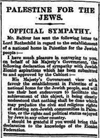 Balfour Declaration