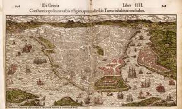 Caída de Constantinopla a mano de los turcos
