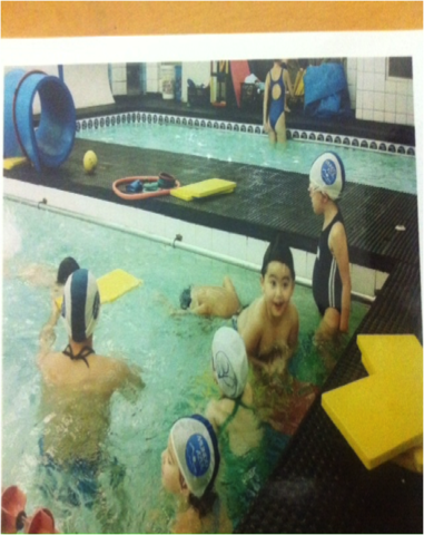 Felipe-Primeira aula de natação