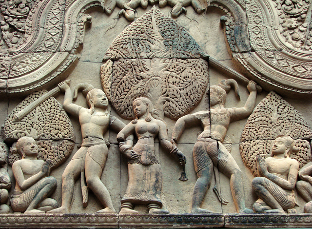 trading between the Khmer and Indian people.