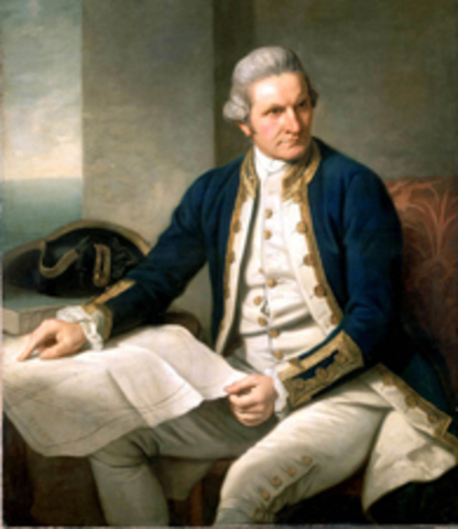 Arival of captain Cook