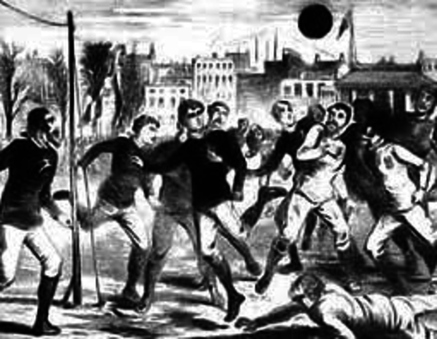 First offical soccer match