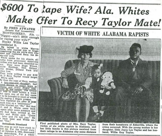 Recy Taylor Kidnapped and Gang-Raped