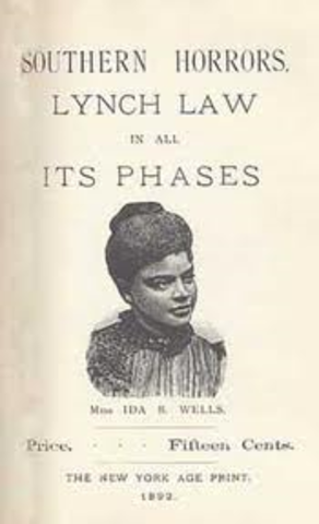Ida B. Wells publishes Southern Horrors