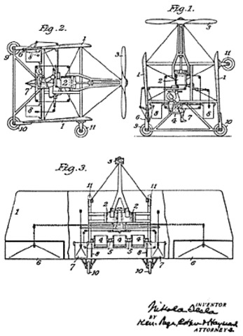 He received his last patent, Apparatus for Aerial Transportation