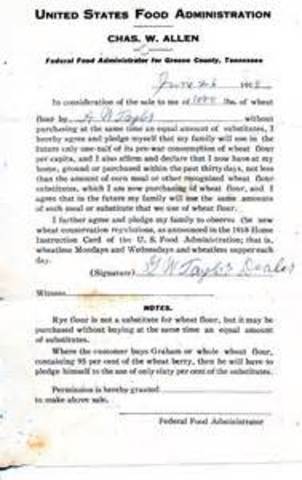 Food Administration formed