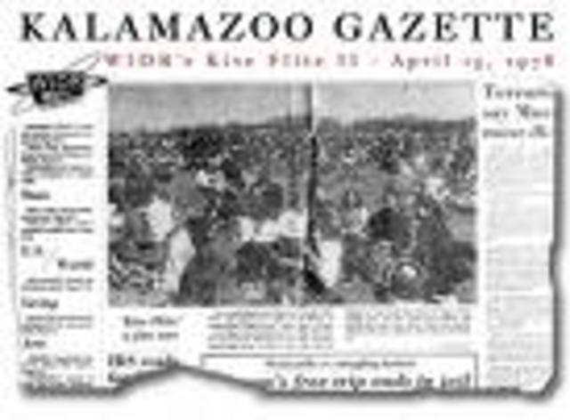 FIrst Kalamazoo Gazette was Published