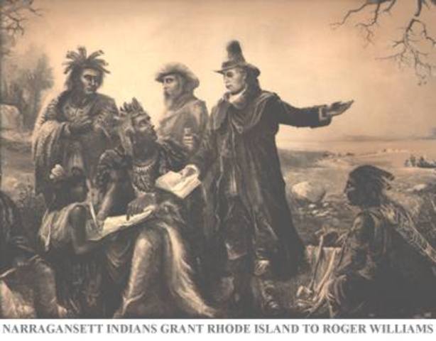 Rhode Island founded by Roger Williams