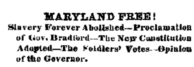 Maryland Constitution of 1864