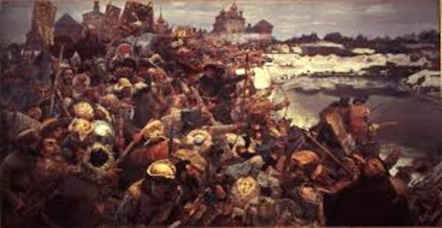 Осада Тулы под предводительством И. И. Болотникова.