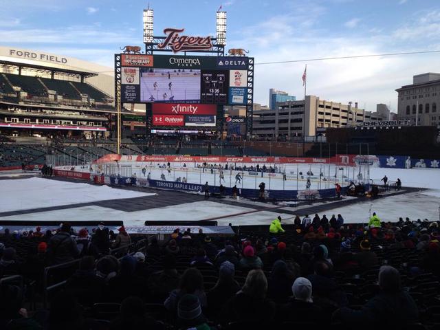 College Hockey at Comerica Park