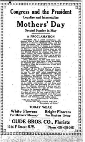 National Mothers Day