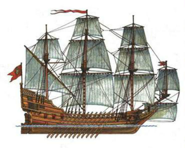 Первый парусный корабль