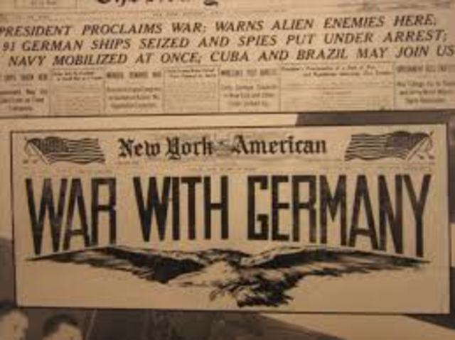 U.S. declares war on Germany