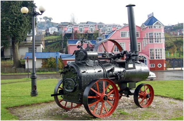 The steam engine is invented.