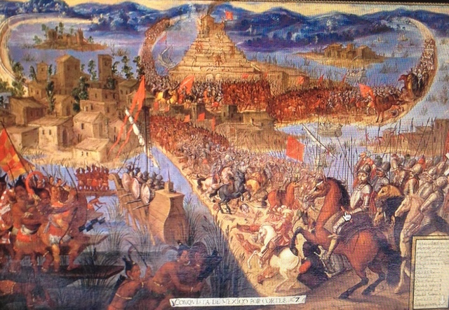 Cortes Defeats the Aztecs