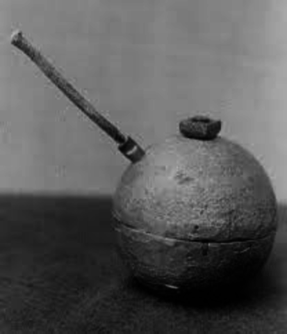A bomb is thrown in Haymarket Square during a strike