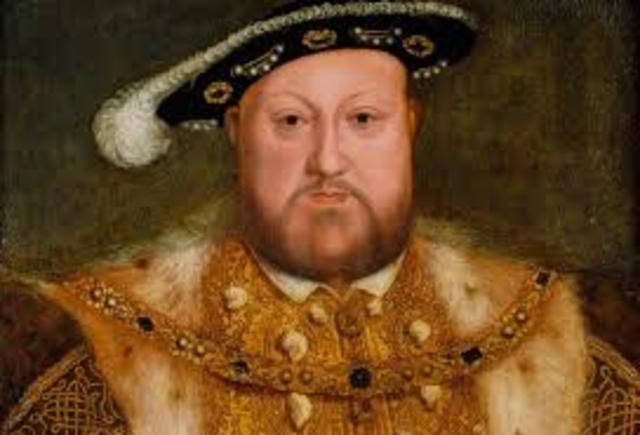 King Henery VIII broke from the Catholic Church  in Rome and divorced his wife.
