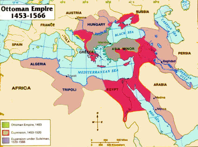 Ottoman Empire Conquered Constantinople and renamed it Instanbul