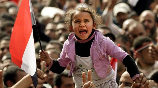 Protesto contra Hosni Mubarak