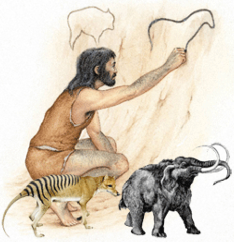 Pintura com Graveto de Carvão