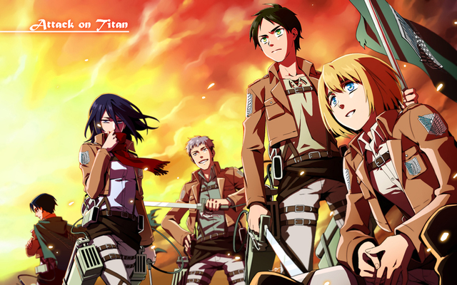 Fato escolhido, animes lançados: Shingeki no Kyojin