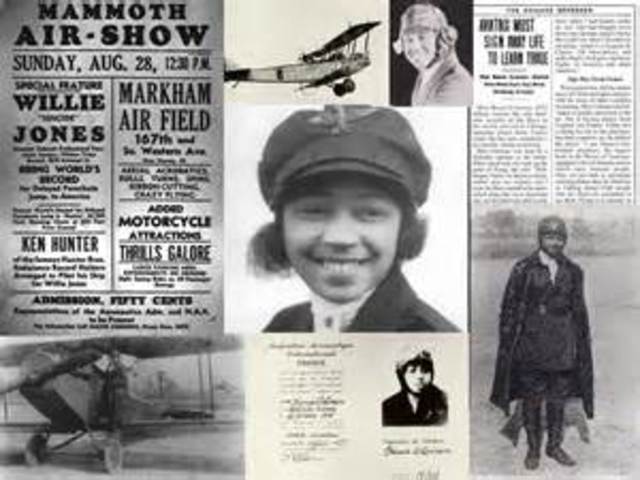 Bessie Coleman's newspaper for her aerial show