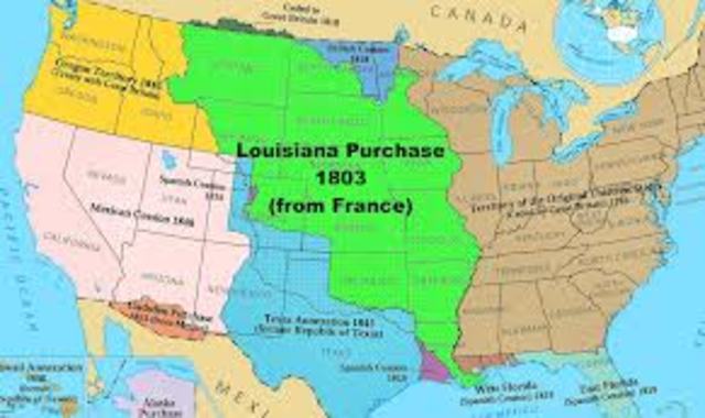 Louisiana is bought by the U.S.