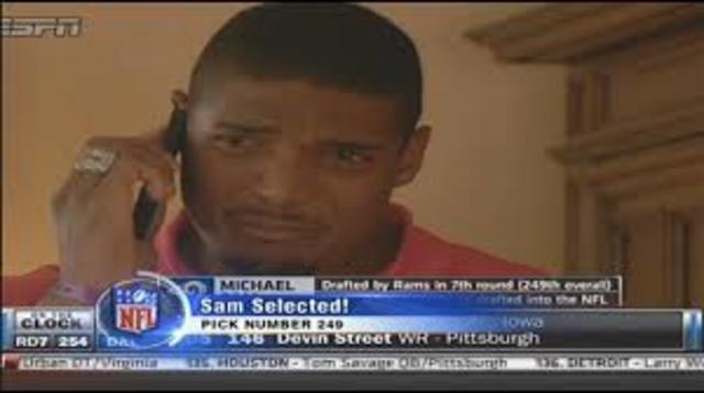 When Micahel Sam got drafted to the NFL